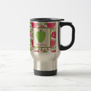 Viaje Taza floral y verde del profesor de Apple