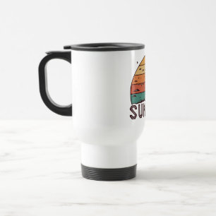 Viaje Taza Gráfica del Horizonte de la Puesta de Sol Ret