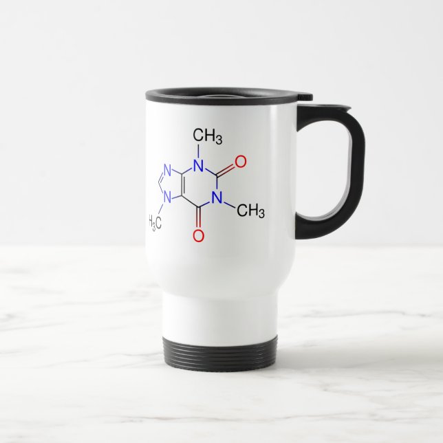 Viaje Taza la termal de la molécula del cafeína (Derecha)