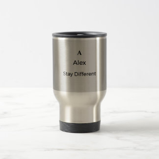 Viaje Taza Minimalista de Plata Personalizada Inicial