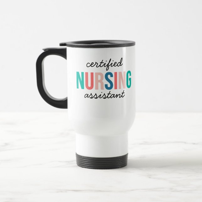 Viaje Taza para Asistente de Enfermería Certificado, Reg (Izquierda)