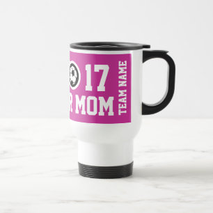 Viaje Taza personalizable para mamá de fútbol y fan del 