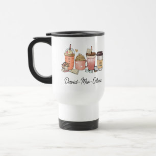 Viaje Taza personalizada de día de libro y café – Nombre