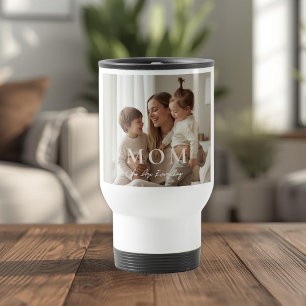 Viaje Taza personalizada moderna para mamá con foto de M