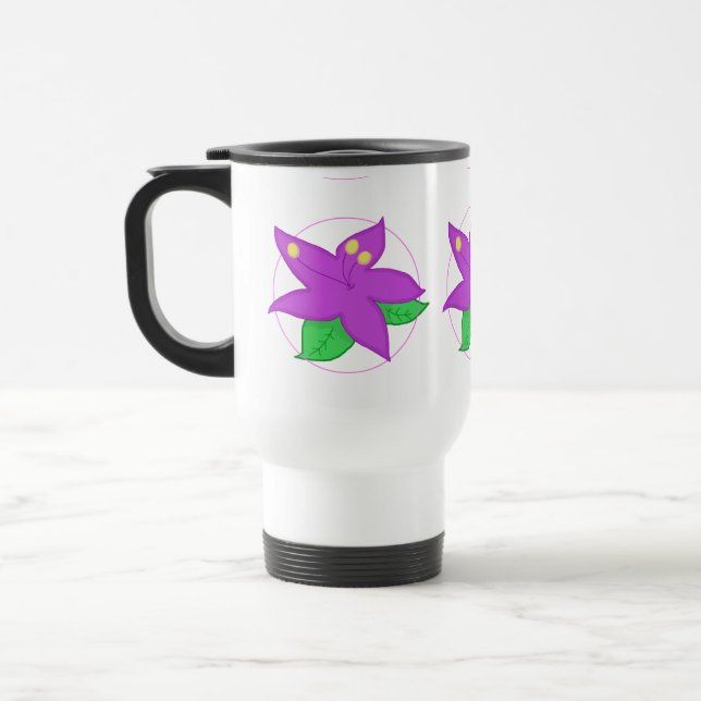 Viaje TAZA púrpura de la flor (Izquierda)