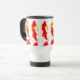 Viaje Taza roja de la bicicleta de la sudadera con