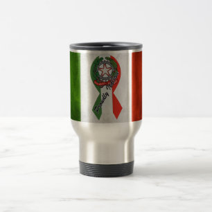 Viaje Taza terma italiana orgullosa de la bandera