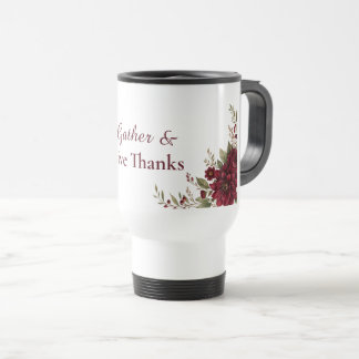 Viaje Taza térmica de flores de Borgoña Reúnete y Da Gra