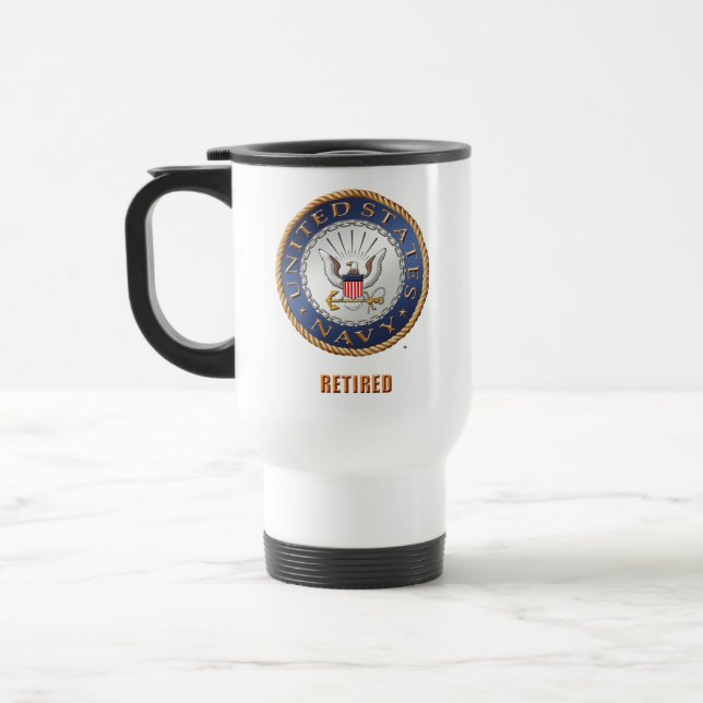 Viaje U.S. Taza jubilada marina de guerra del viaje/del (Izquierda)