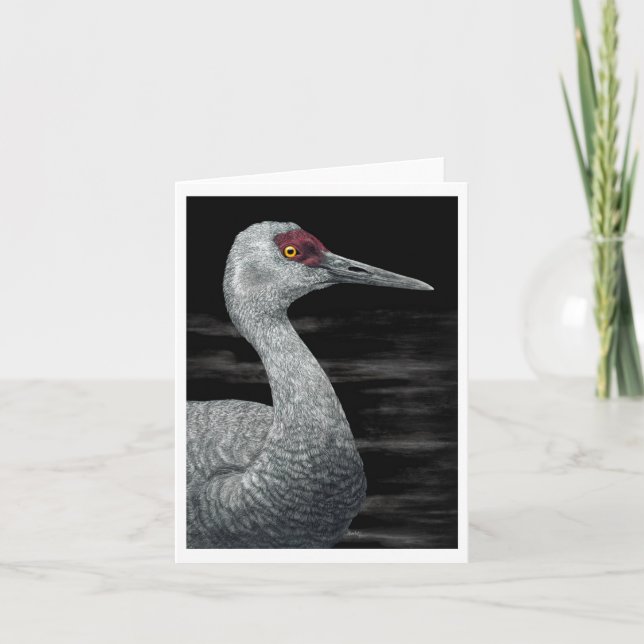 "Viajero antiguo" - Tarjeta Sandhill Crane (Anverso)