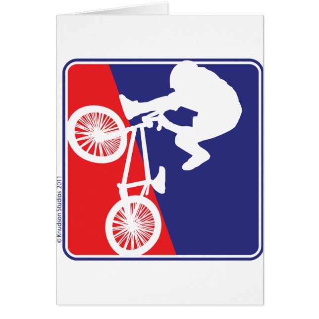 Viajero BMX en blanco y azul rojo (Frente)