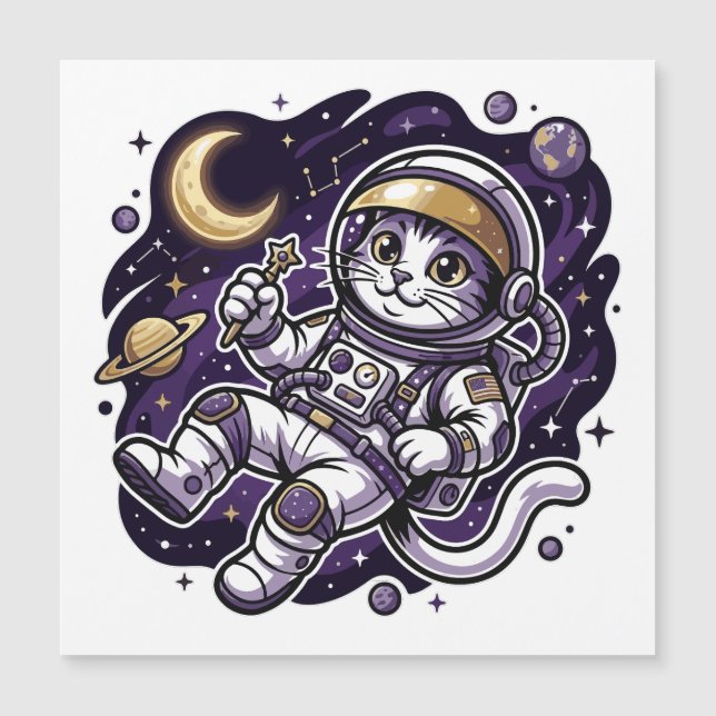 Viajero Celestial: Mascota Espacial de Gato Astron (Anverso)