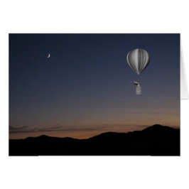 Viajero del mundo. Globo de aire caliente, puesta