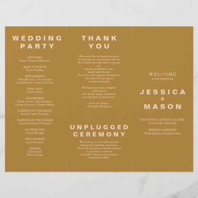 Viajero del programa del tríptico de tono de Boho  (Frente)