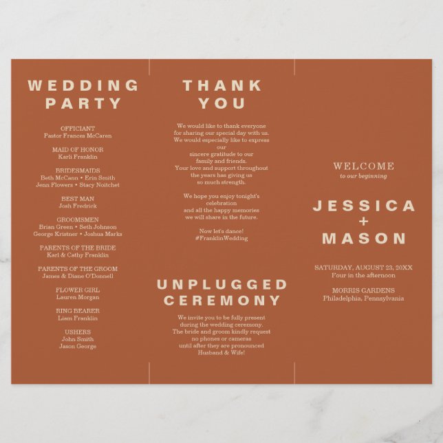 Viajero del programa del tríptico de tono de Boho  (Frente)