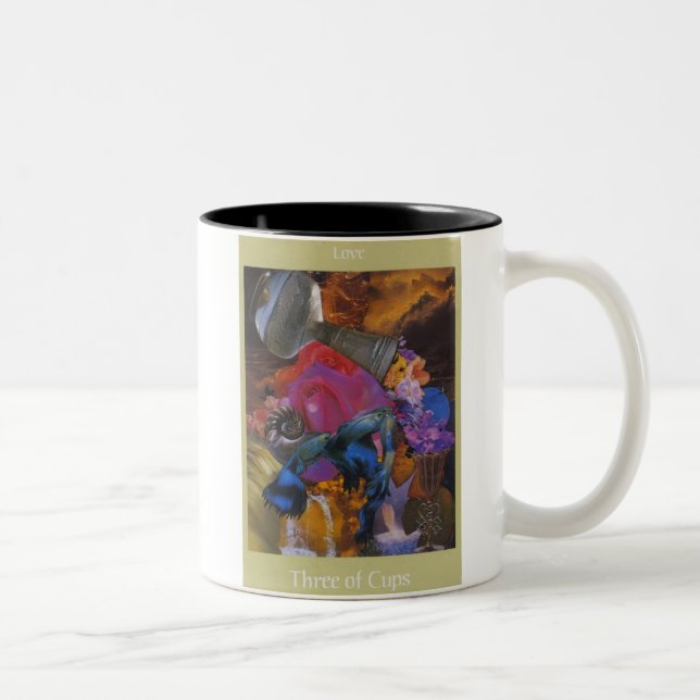 Viajero Tarot:: 3 de la taza de las tazas (Derecha)