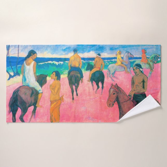 Viajeros en la playa, Gauguin (Toalla de baño)