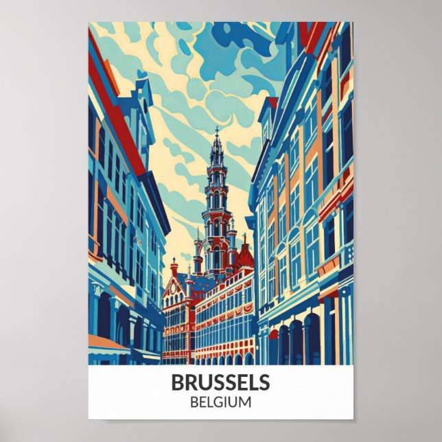 Viajes de arte retro en Bruselas Bélgica (Frente)
