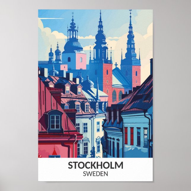 Viajes de arte retro en Suecia de Estocolmo (Frente)