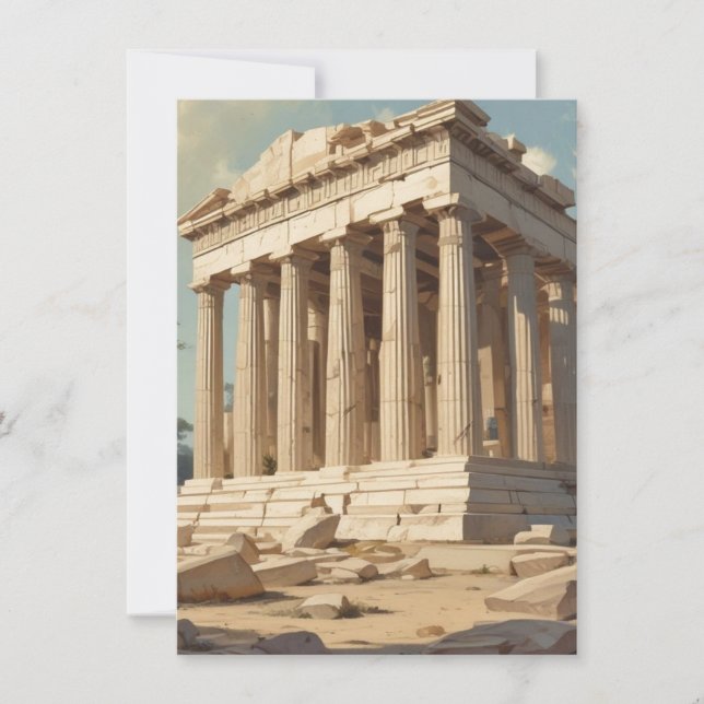 Viajes de época Atenas Grecia Tarjeta de Templo Pa (Anverso)