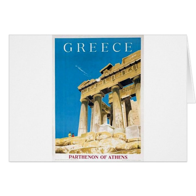 Viajes de época Atenas Grecia Templo del Partenón (Anverso (Horizontal))