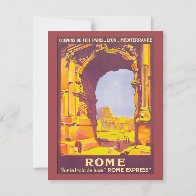 Viajes de época, Coliseo en Roma Italia Italiano (Anverso)