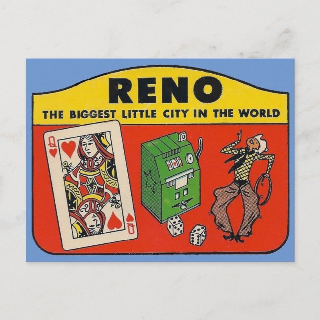 Viajes de época de Reno Nevada - Postales (Anverso)