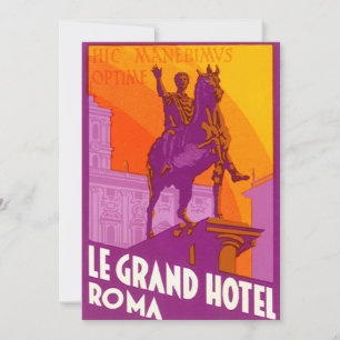 Viajes de época, Estatua Le Grand Hotel Roma, Ital