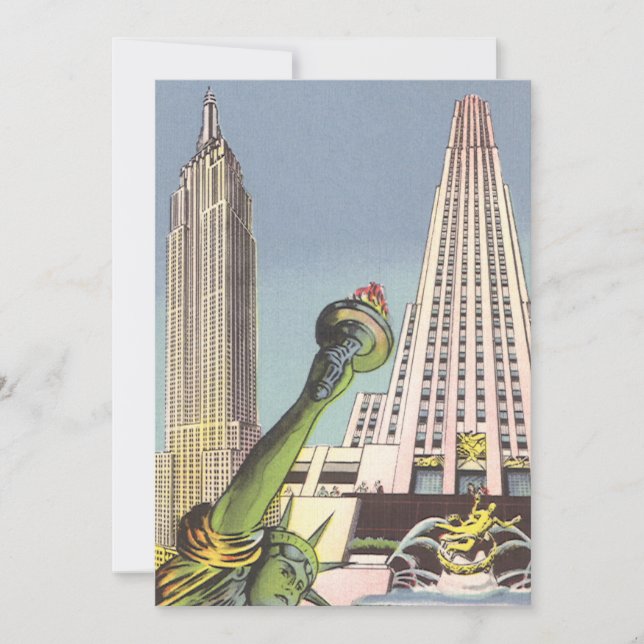 Viajes de época, famosos monumentos de Nueva York (Anverso)