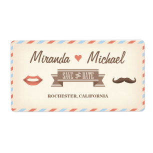 Viajes de época Guardar la etiqueta de dirección d