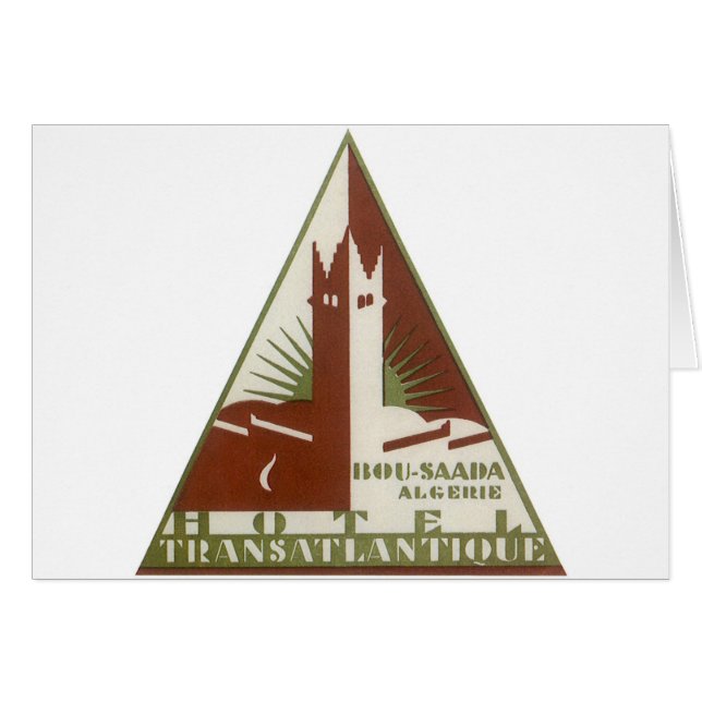 Viajes de época, Hotel Trans Atlantique, Argelia (Anverso (Horizontal))