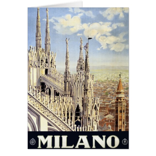 Viajes de época Milán Italia Catedral gótica Duomo (Frente)