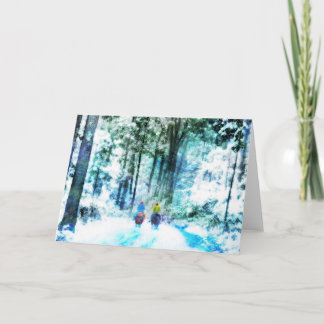 Viajes de invierno, tarjetas de Navidades