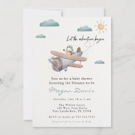 Viajes de invitaciones a la ducha para bebé en avi