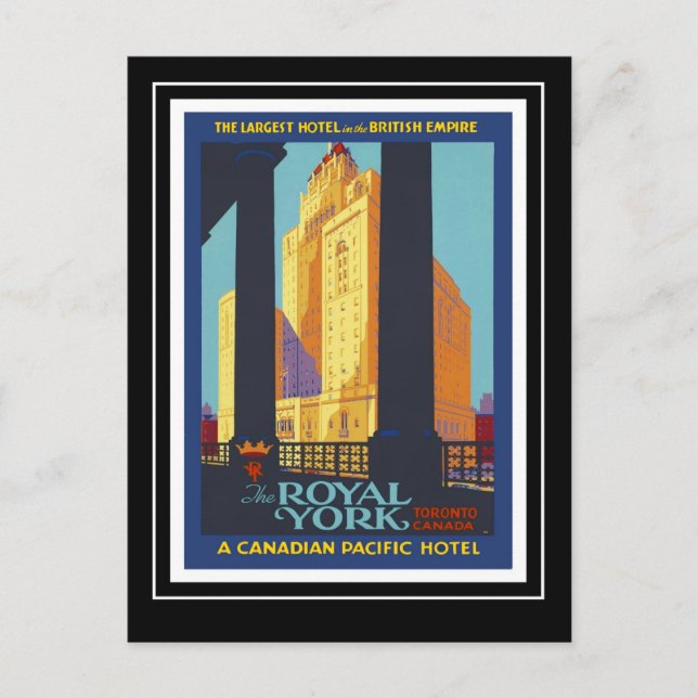 Viajes de la época de postal Royal York Hotel 1945 (Anverso)