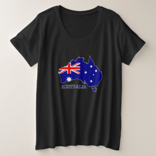 Viajes de mapas de bandera australiana