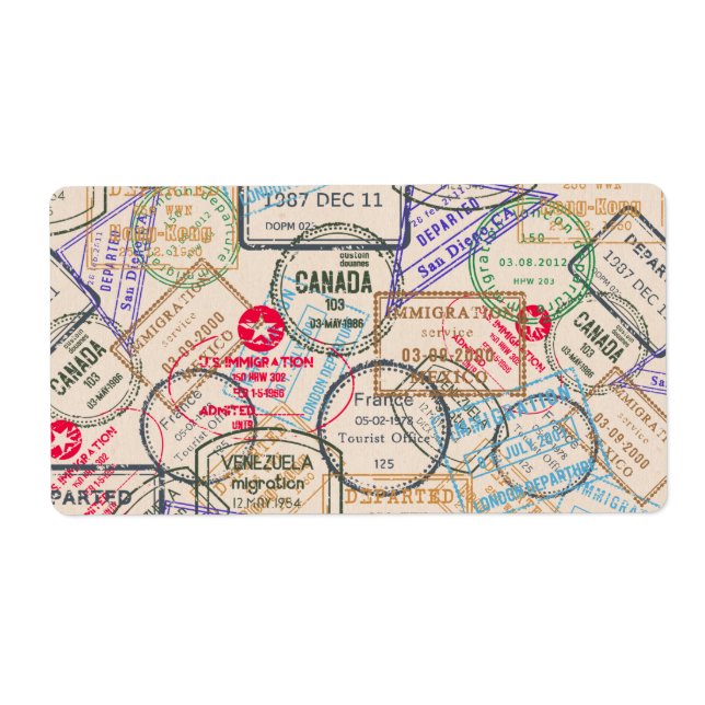 Viajes de sellos de pasaporte (Frente)