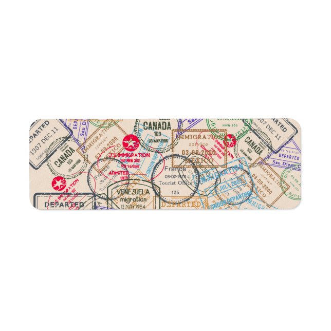 Viajes de sellos de pasaporte (Frente)