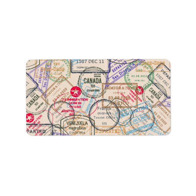 Viajes de sellos de pasaporte (Frente)