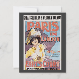 Viajes de vintage, París, mujer ferroviaria de Lon