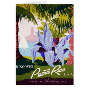 Viajes de Vintage Poster Arte, Descubre Puerto Ric