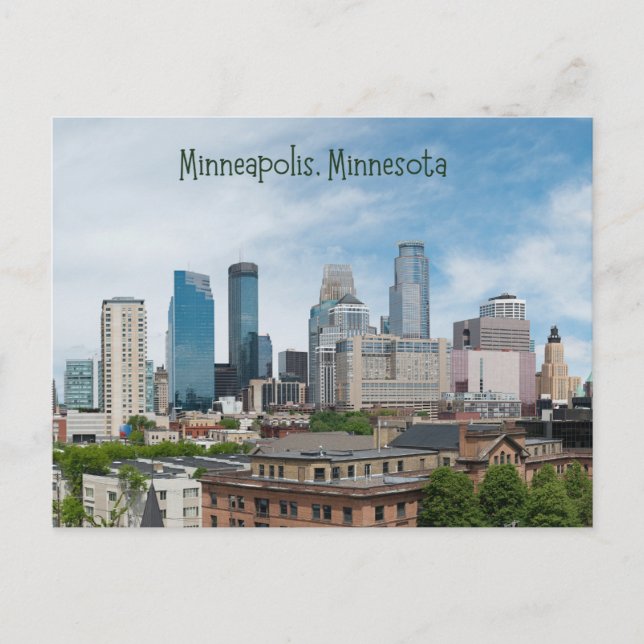 Viajes en ciudad de postales de Minneapolis Minnes (Anverso)