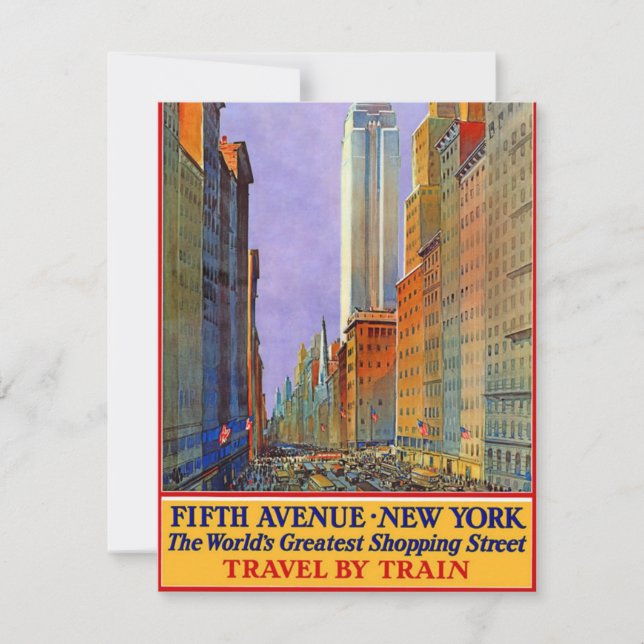 Viajes en tren por la Quinta Avenida de Nueva York (Anverso)