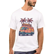 Viajes por carretera con camiseta de camiseta de c