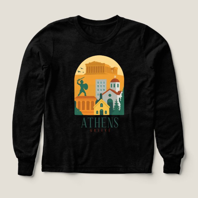 Viajes Vintage Atenas Greece - Parthenon (Diseño frontal)