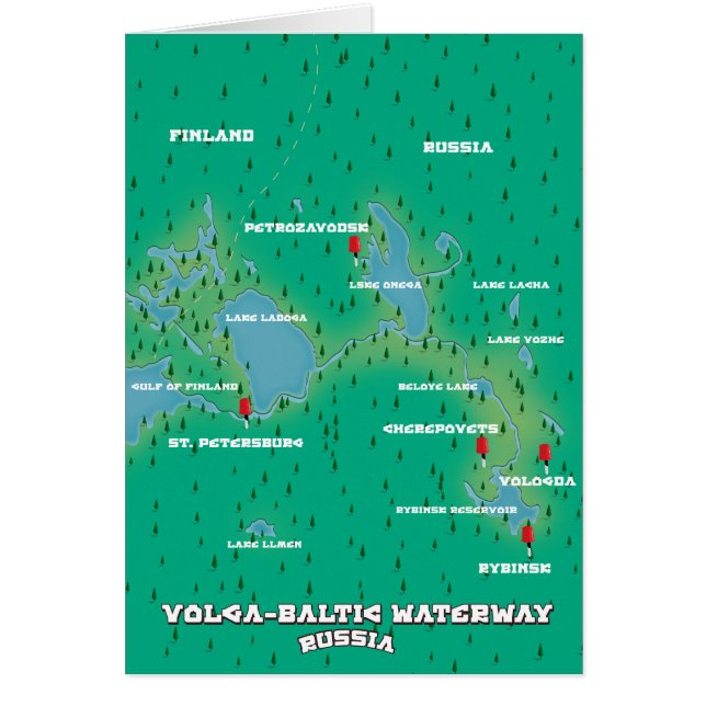 Vías fluviales volga-bálticas en Rusia (Frente)