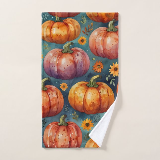 Vibes de calabaza de Halloween (Toalla de mano)