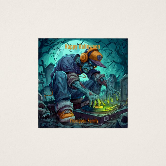 Vibes de fiestas de Zombie DJ Rave Halloween (Anverso)