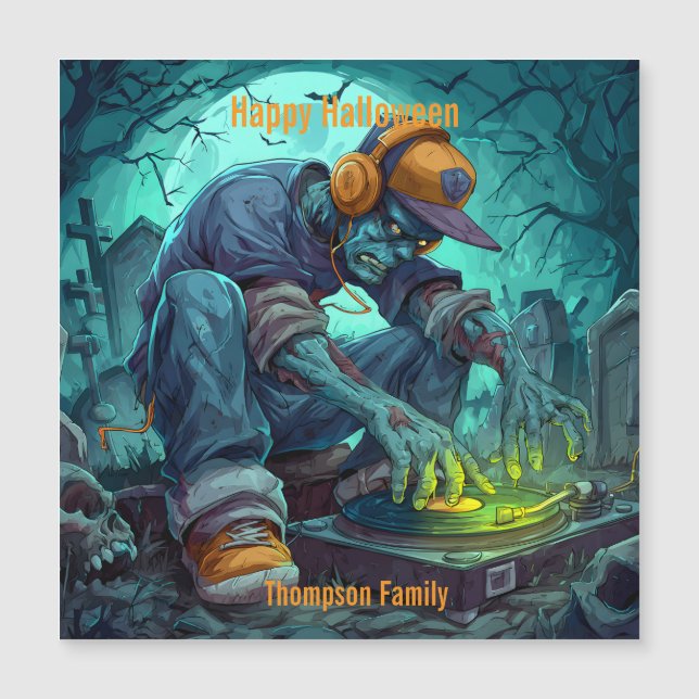 Vibes de fiestas de Zombie DJ Rave Halloween (Anverso)