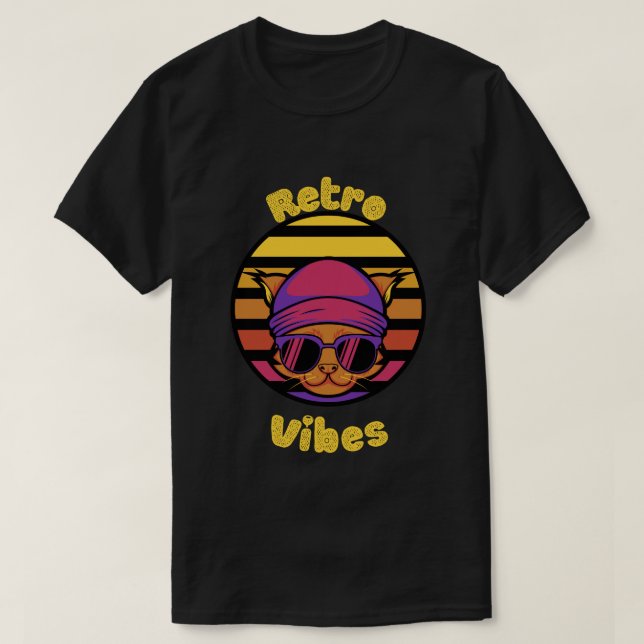 Vibes de gato retro - Camiseta inspirada en gato G (Diseño del anverso)